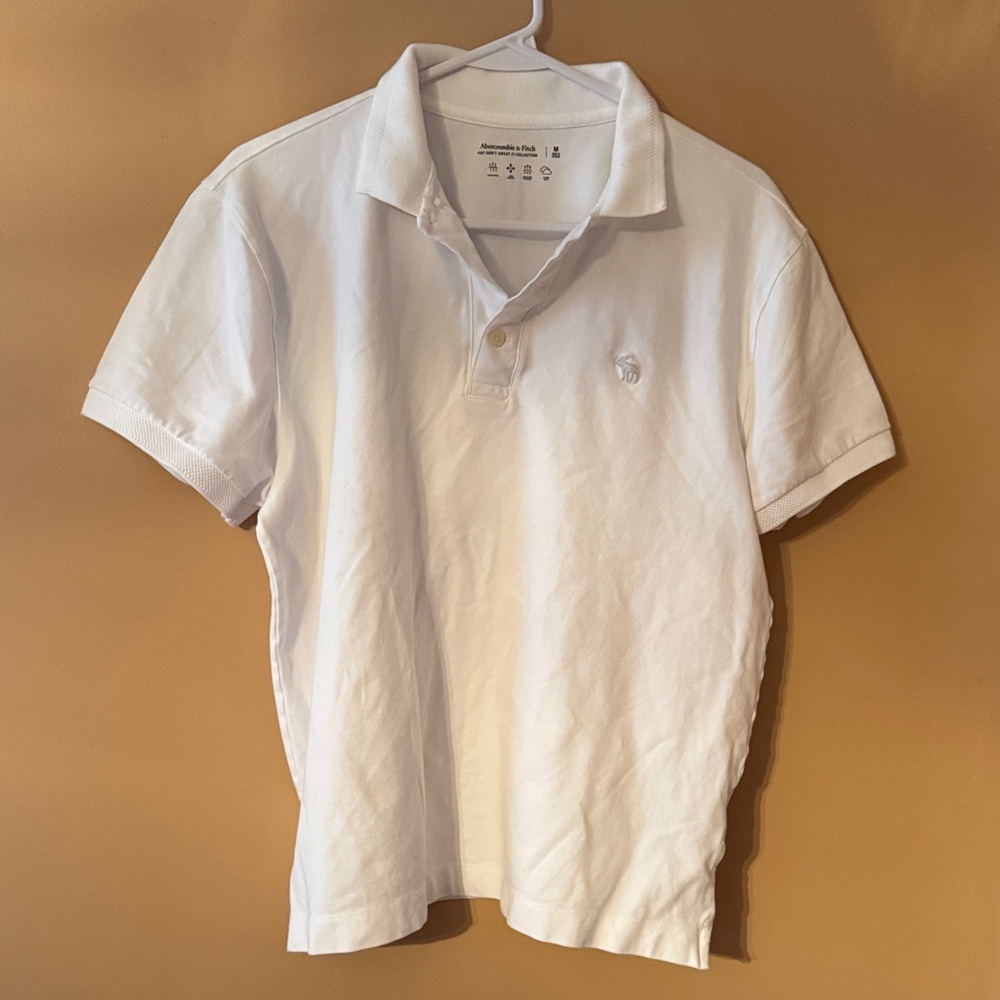 Abercrombie & Fitch Classic White Polo Shirt
